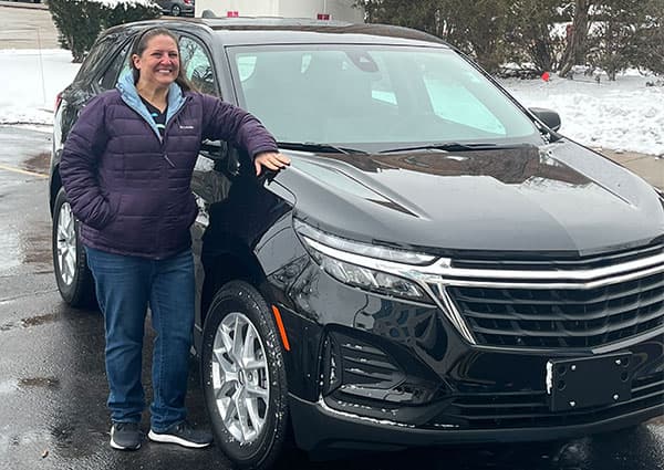 Dawn Dake winning a car in the Drive to Save Lives Sweepstakes