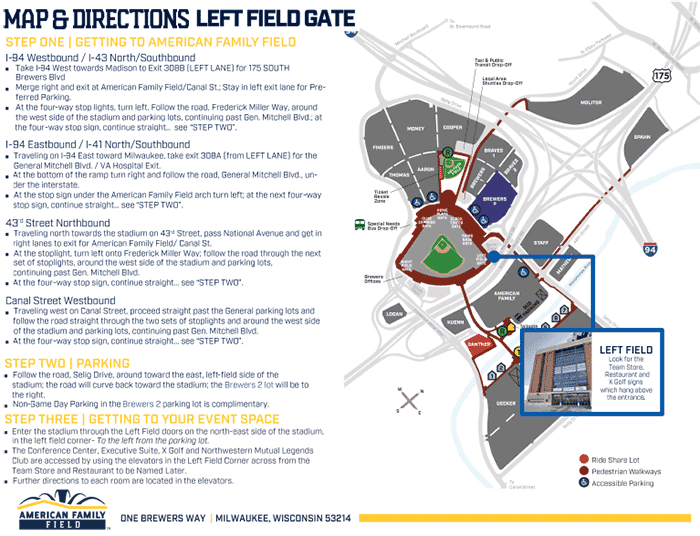 Map & Directions Left Field Gate