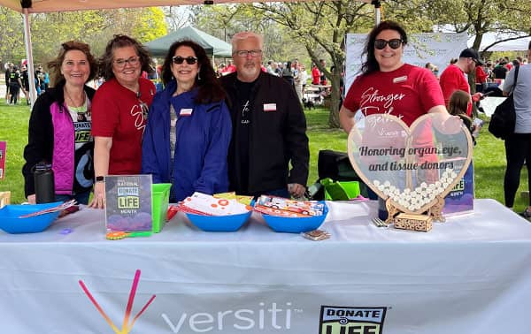 An outreach table at the annual Cream City 5K.