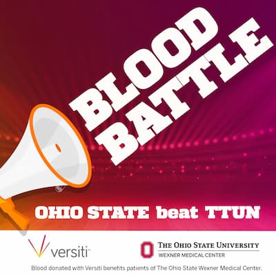 Ohio State vs Michigan Blood Battle Instagram Animated Social Graphic
